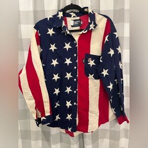 Brooks and Dunn Panhandle Slim Red, White, and Blue Star Shirt Slim fit